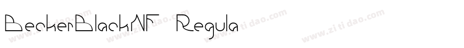 BeckerBlackNF Regula字体转换